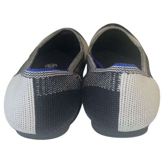 Rothy's The Flat Black and Tan Round Toe Patterned Flats Size 7 - Picture 5 of 11